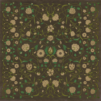 Vintage Vinyl Rug - Floral - Emma