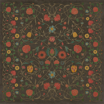 Vintage Vinyl Rug - Floral - Susannah