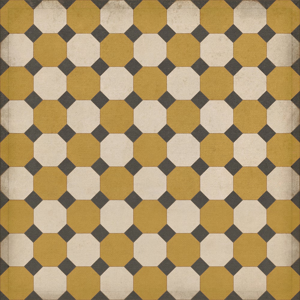 Vintage Vinyl Rug - Octagons - Jefferson