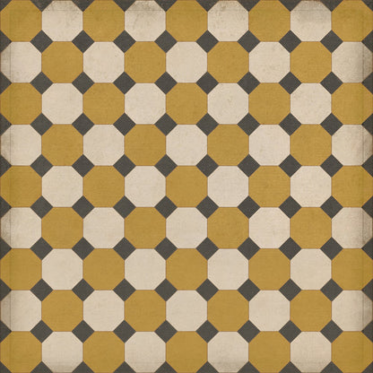 Vintage Vinyl Rug - Octagons - Jefferson