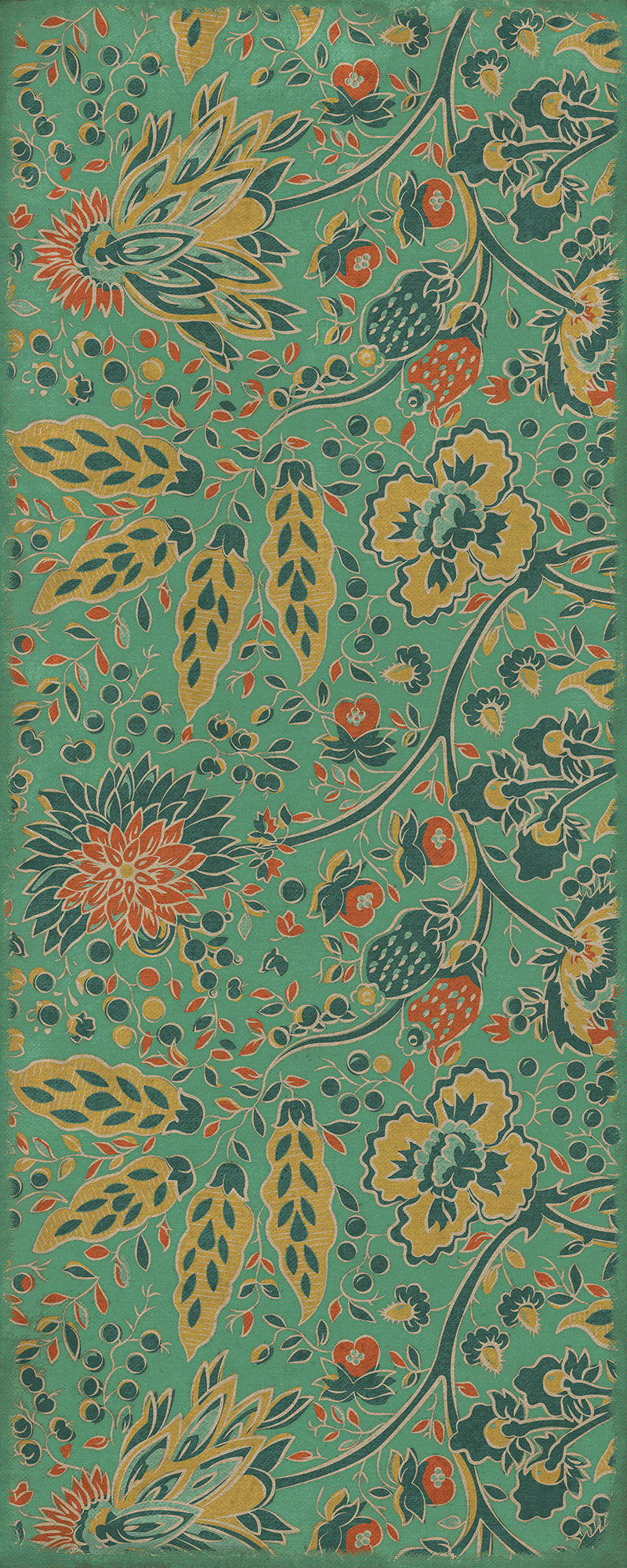 Vintage Vinyl Rug - Garden Gate - How happy is the little Stone