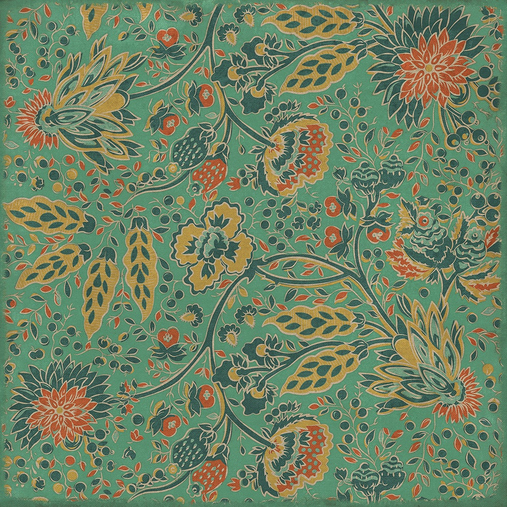 Vintage Vinyl Rug - Garden Gate - How happy is the little Stone