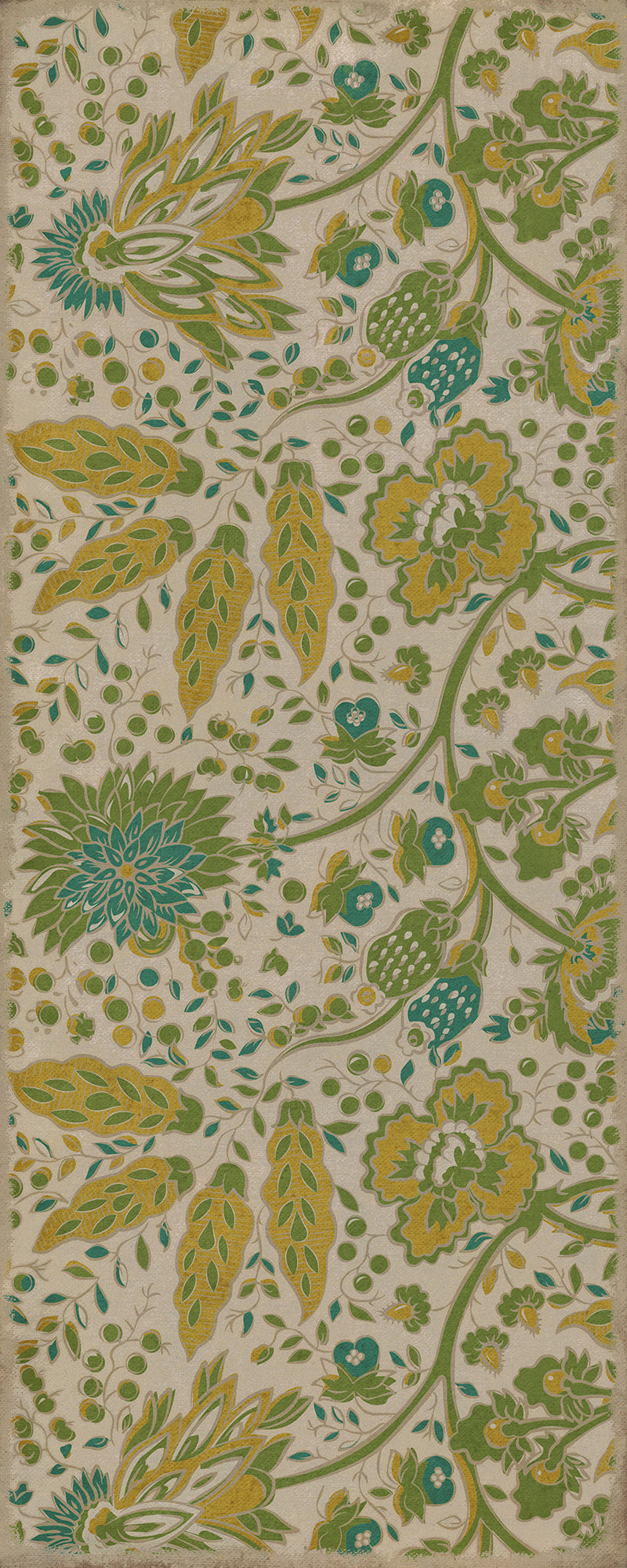 Vintage Vinyl Rug - Garden Gate - Summer Wind
