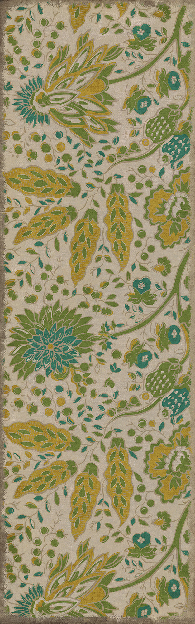 Vintage Vinyl Rug - Garden Gate - Summer Wind