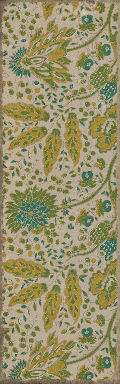 Vintage Vinyl Rug - Garden Gate - Summer Wind