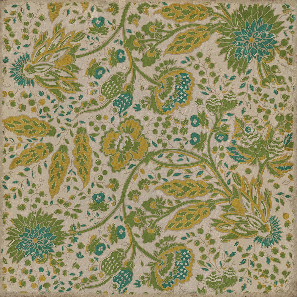 Vintage Vinyl Rug - Garden Gate - Summer Wind