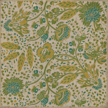 Vintage Vinyl Rug - Garden Gate - Summer Wind
