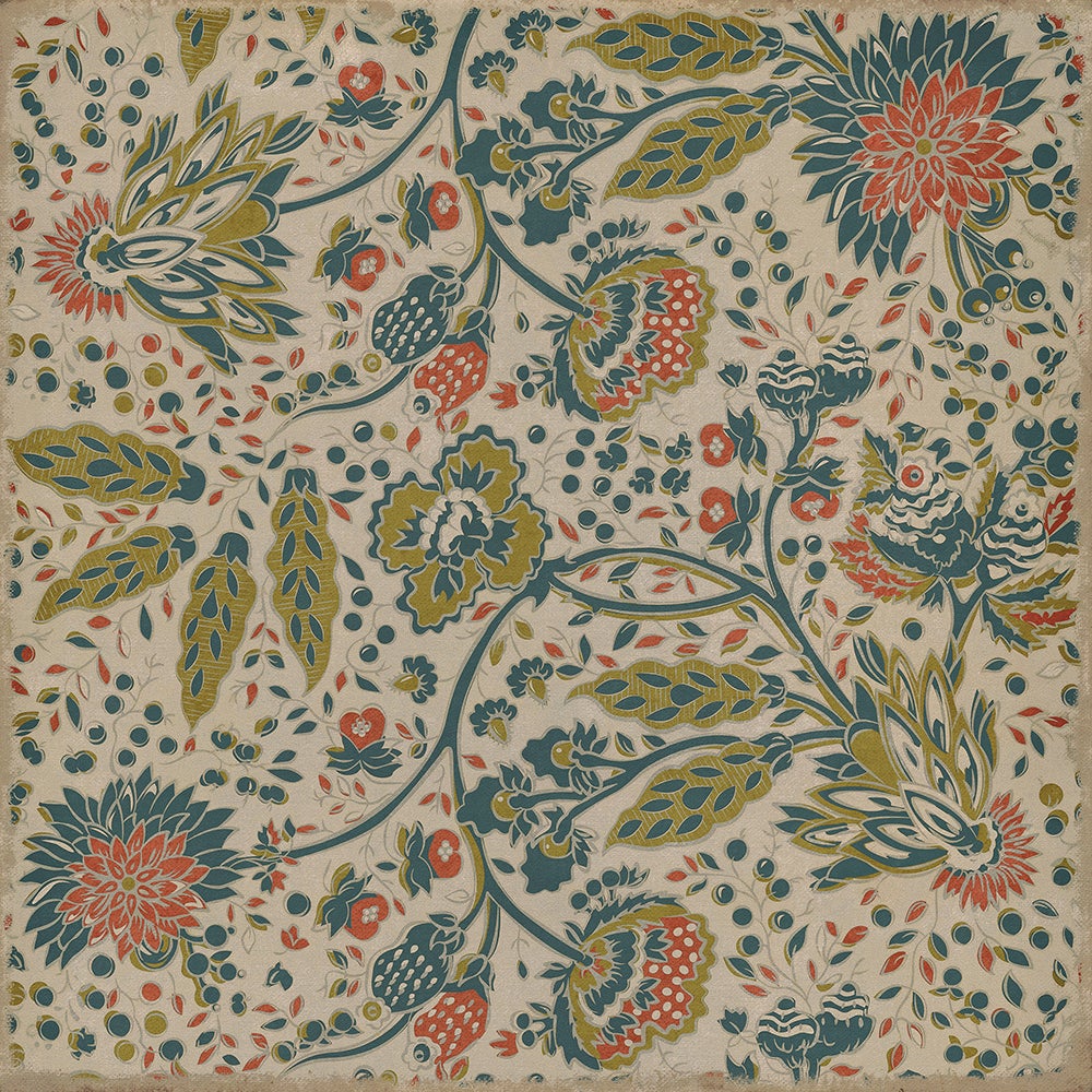 Vintage Vinyl Rug - Garden Gate - What the Birds Said