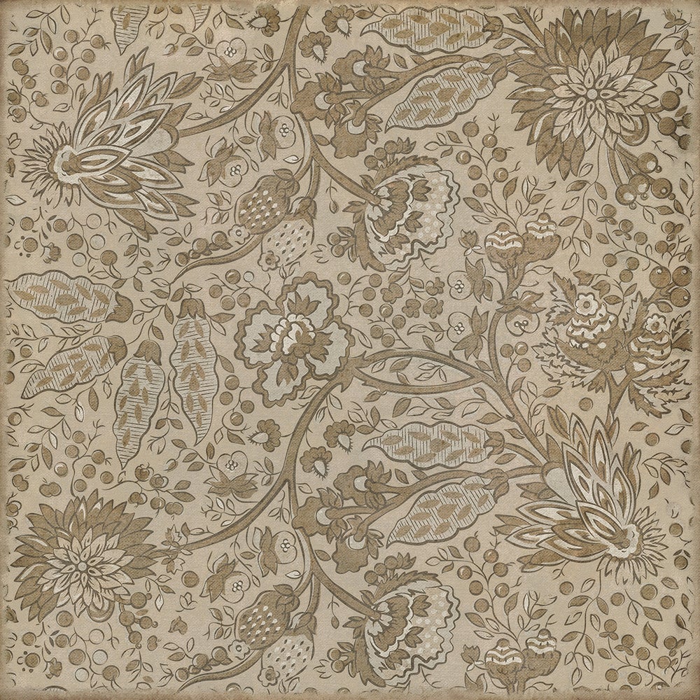 Vintage Vinyl Rug - Garden Gate - Woods in Winter