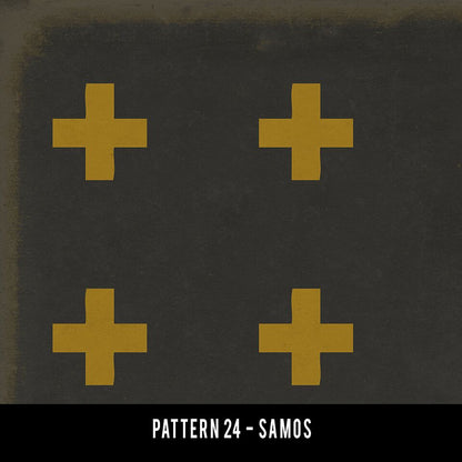 Vintage Vinyl Rug - Pattern 24 - Samos