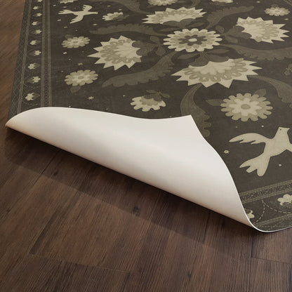 Vintage Vinyl Rug - Applique - Stitches of the Hours