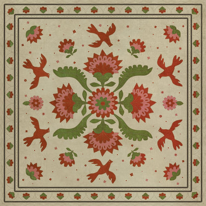 Vintage Vinyl Rug - Applique - The Frolic