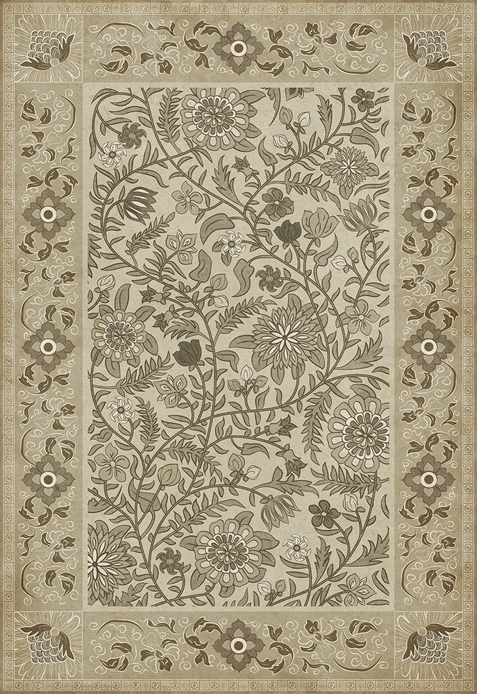 Vintage Vinyl Rug - Indian Quilt - Ahmedabad