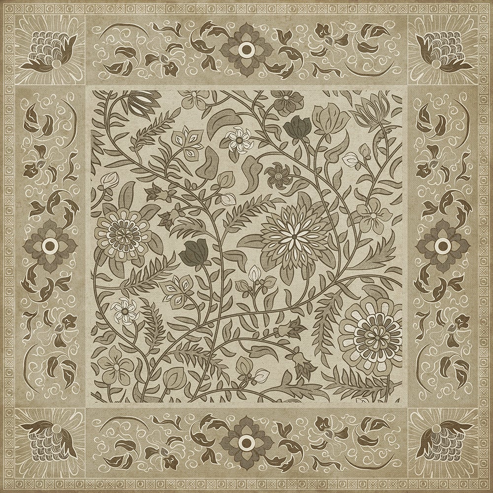 Vintage Vinyl Rug - Indian Quilt - Ahmedabad