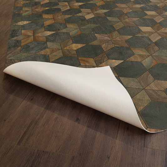 Vintage Vinyl Rug - Illuminated - Shooting Star