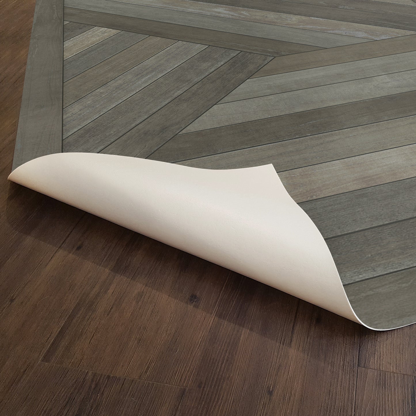 Vintage Vinyl Rug - Mount Zeppelin - Lost in a Forest