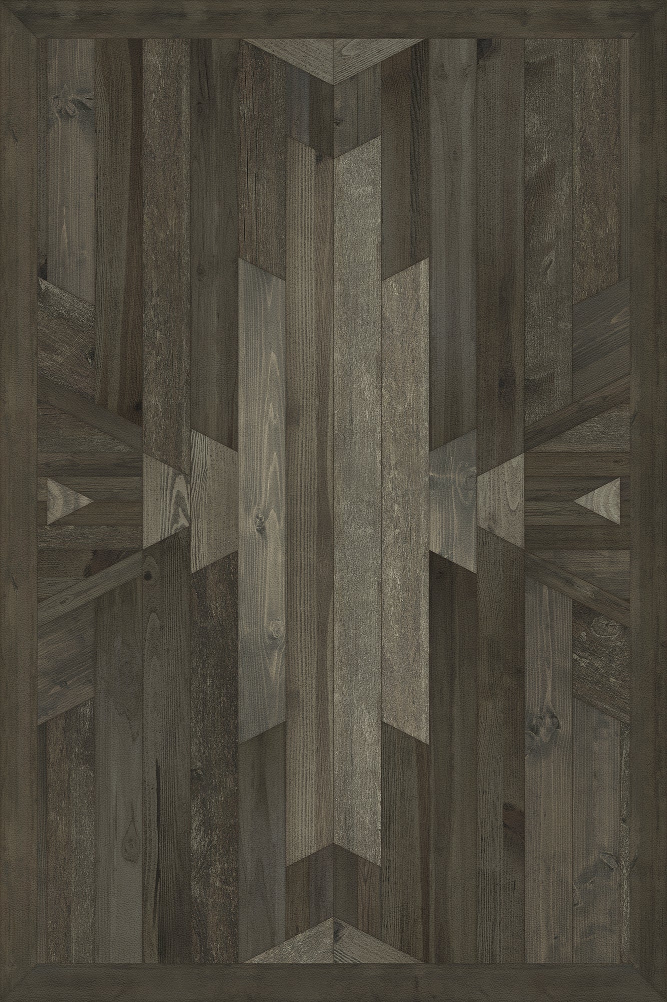 Vintage Vinyl Rug - Native - Black Hawk