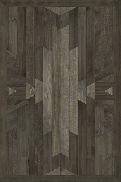 Vintage Vinyl Rug - Native - Black Hawk