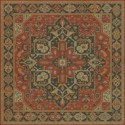 Vintage Vinyl Rug - Camelot - Battle of Camlann