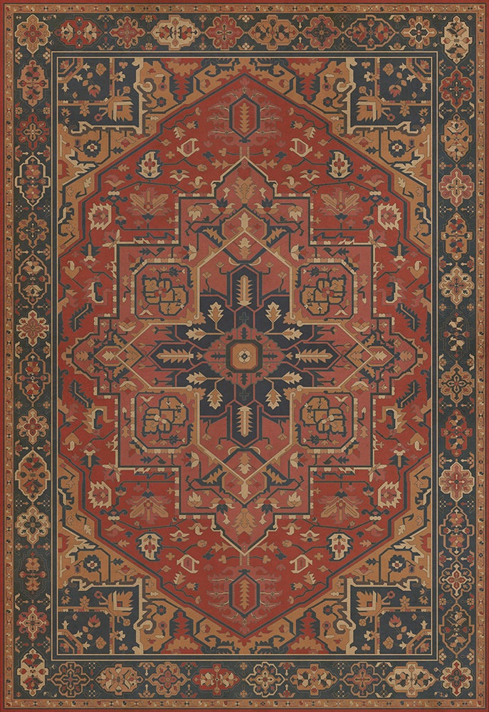 Vintage Vinyl Rug - Camelot - King Arthur