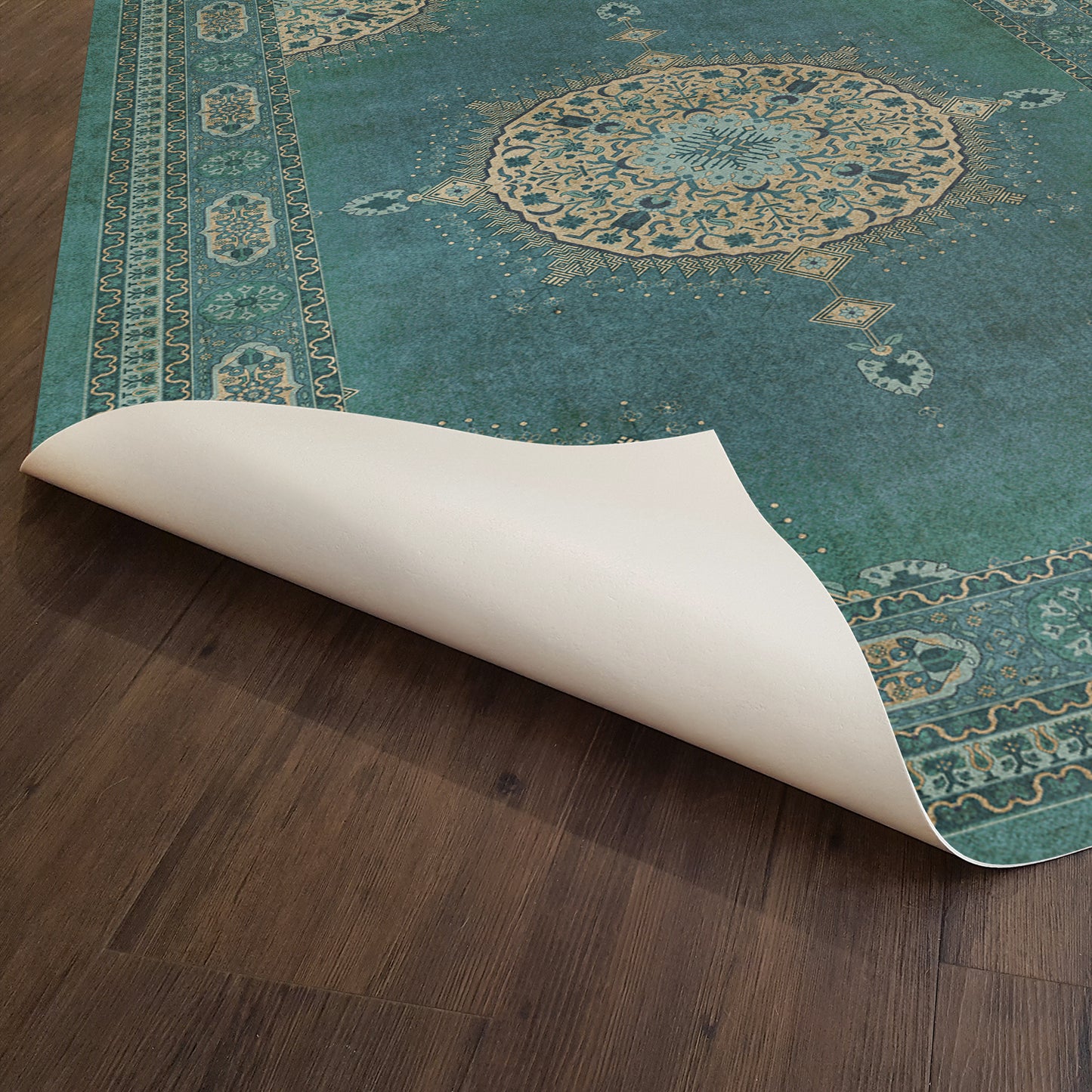 Vintage Vinyl Rug - Tabriz - Govad