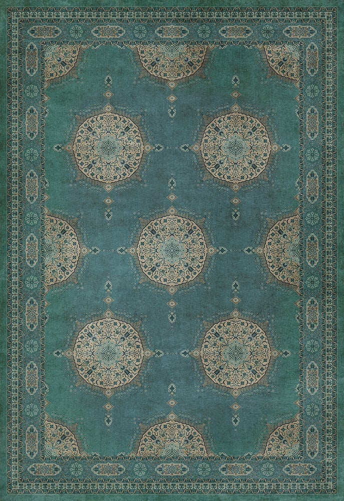 Vintage Vinyl Rug - Tabriz - Govad