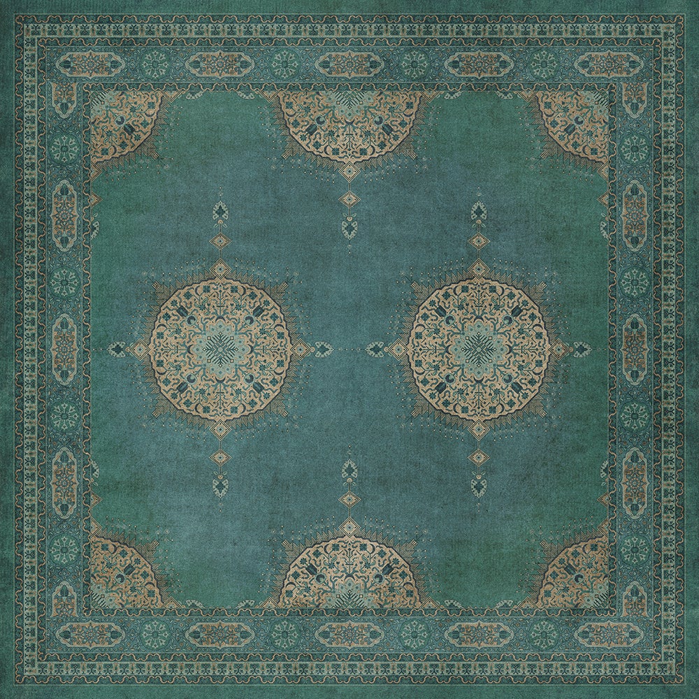 Vintage Vinyl Rug - Tabriz - Govad