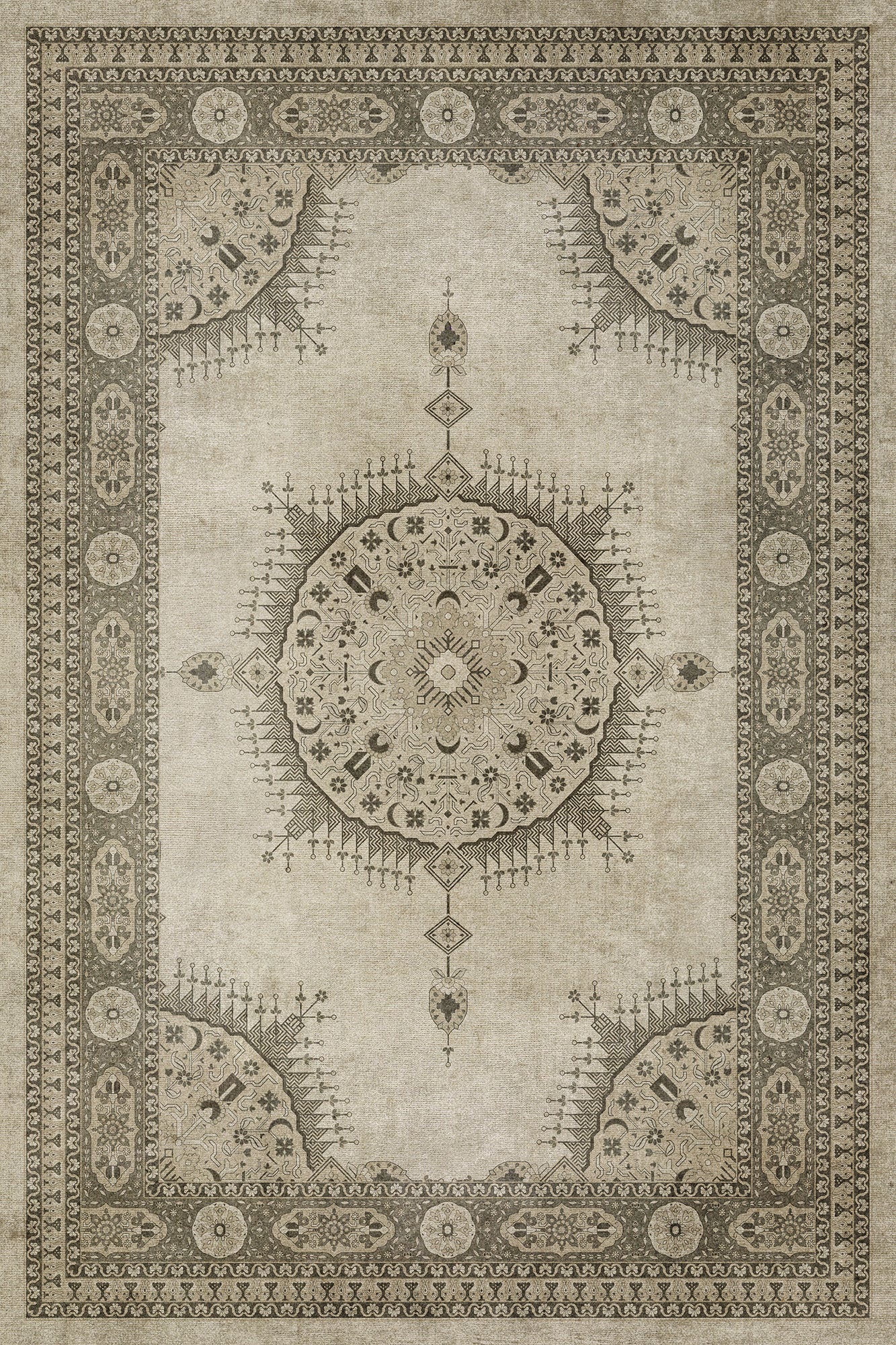 Vintage Vinyl Rug - Tabriz - Mithras