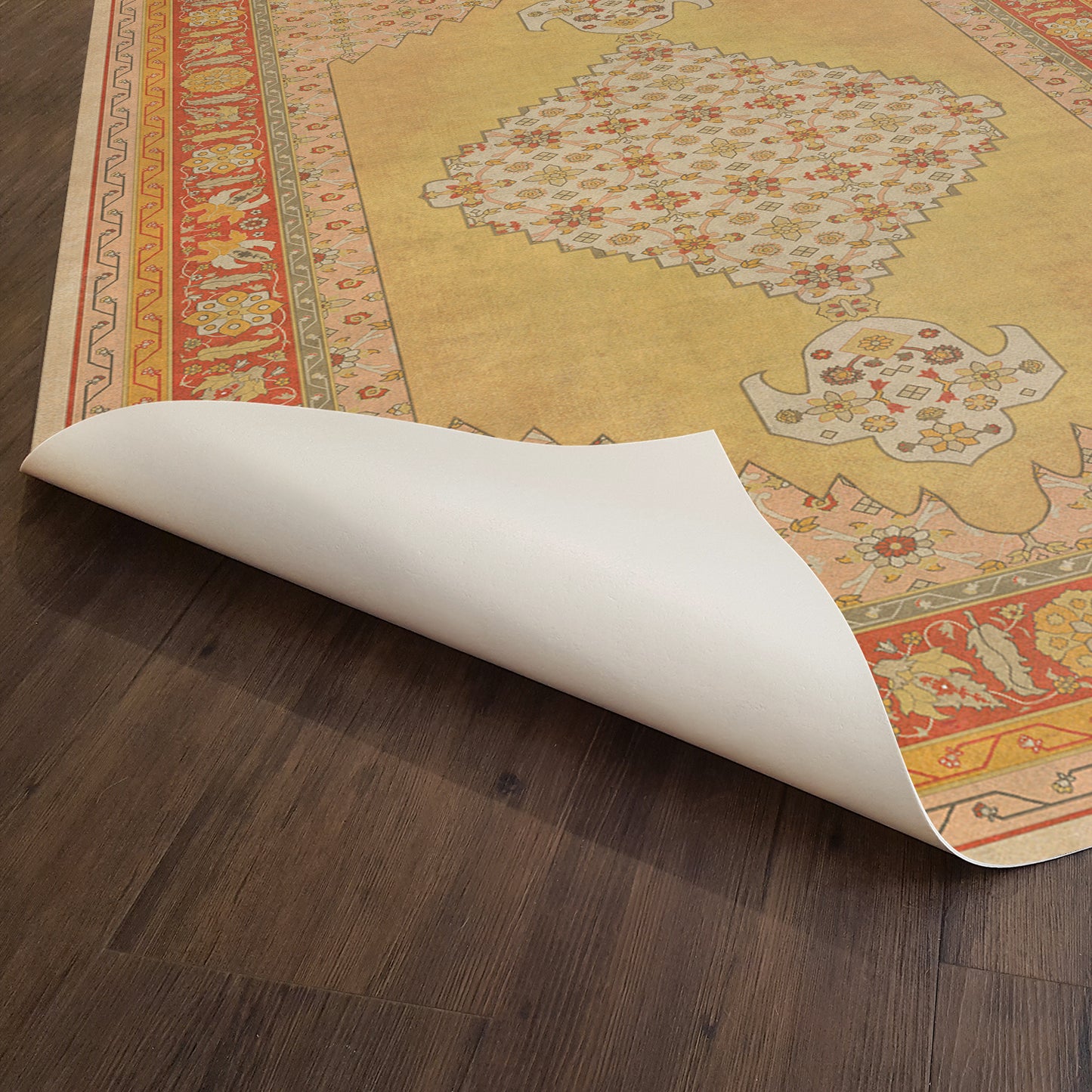 Vintage Vinyl Rug - Agra - Bishan