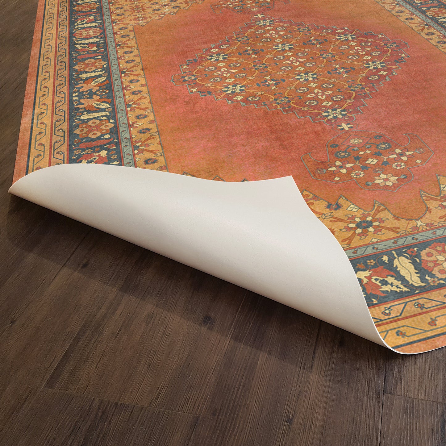 Vintage Vinyl Rug - Agra - Mughal