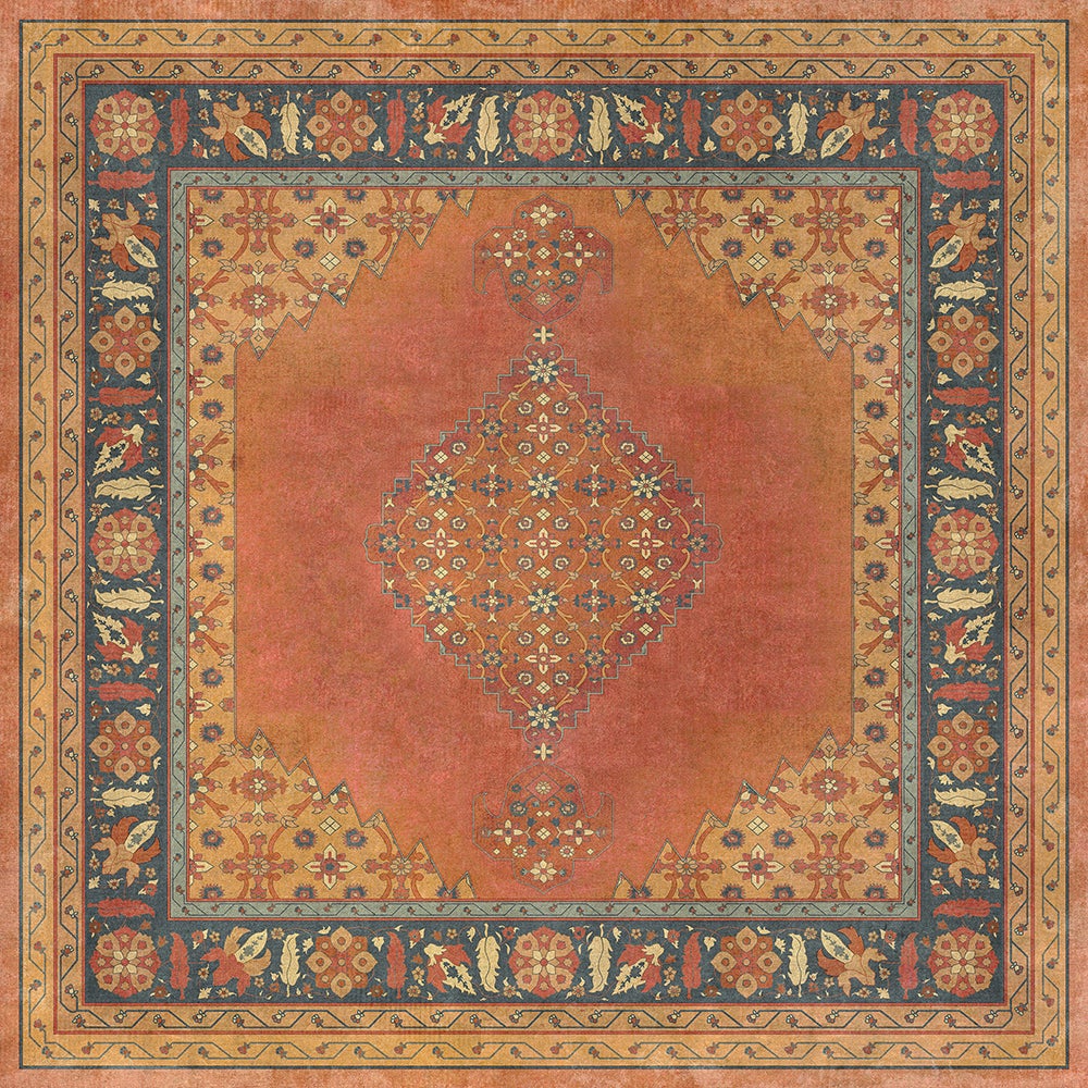 Vintage Vinyl Rug - Agra - Mughal