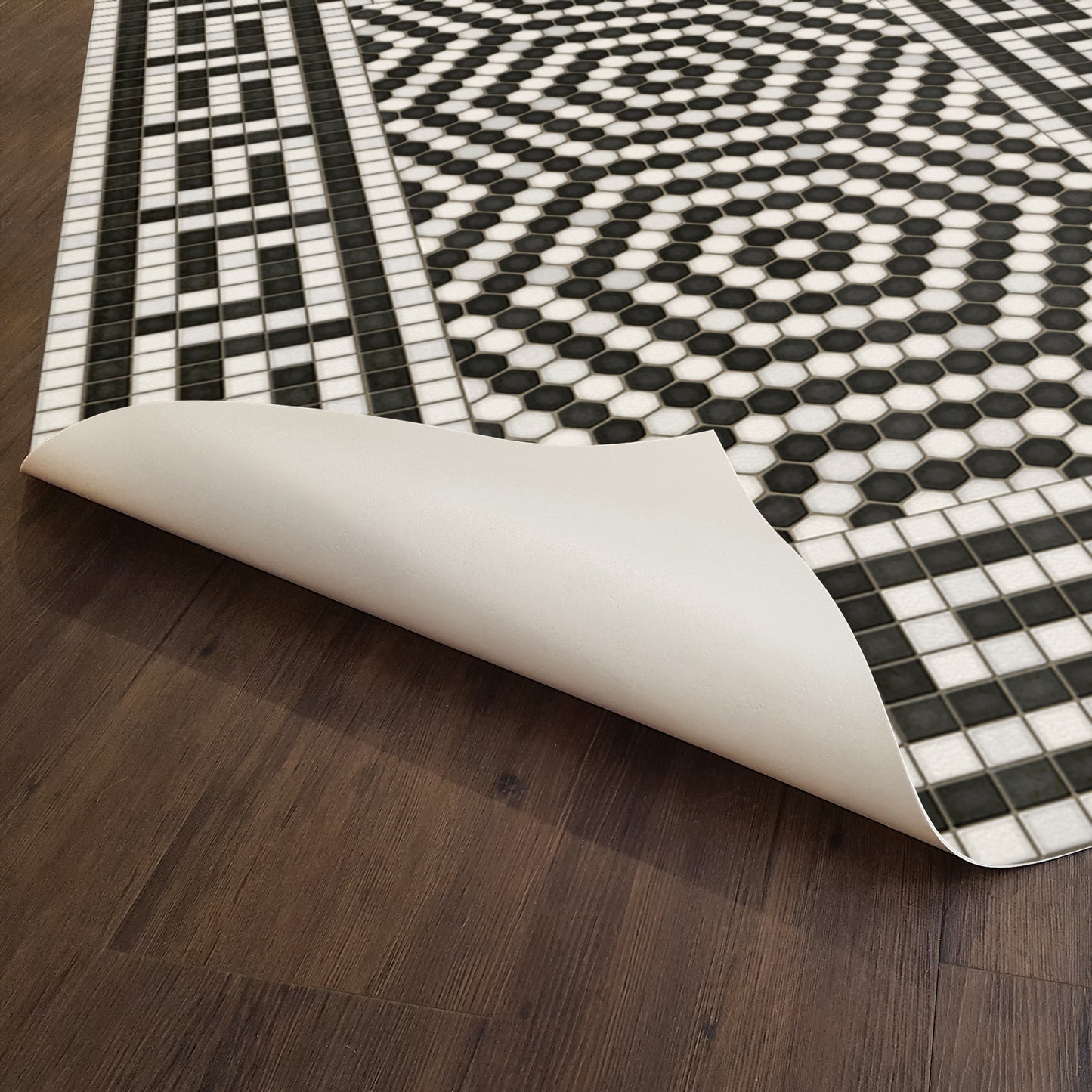 Vintage Vinyl Rug - Mosaic E - Jackson Heights