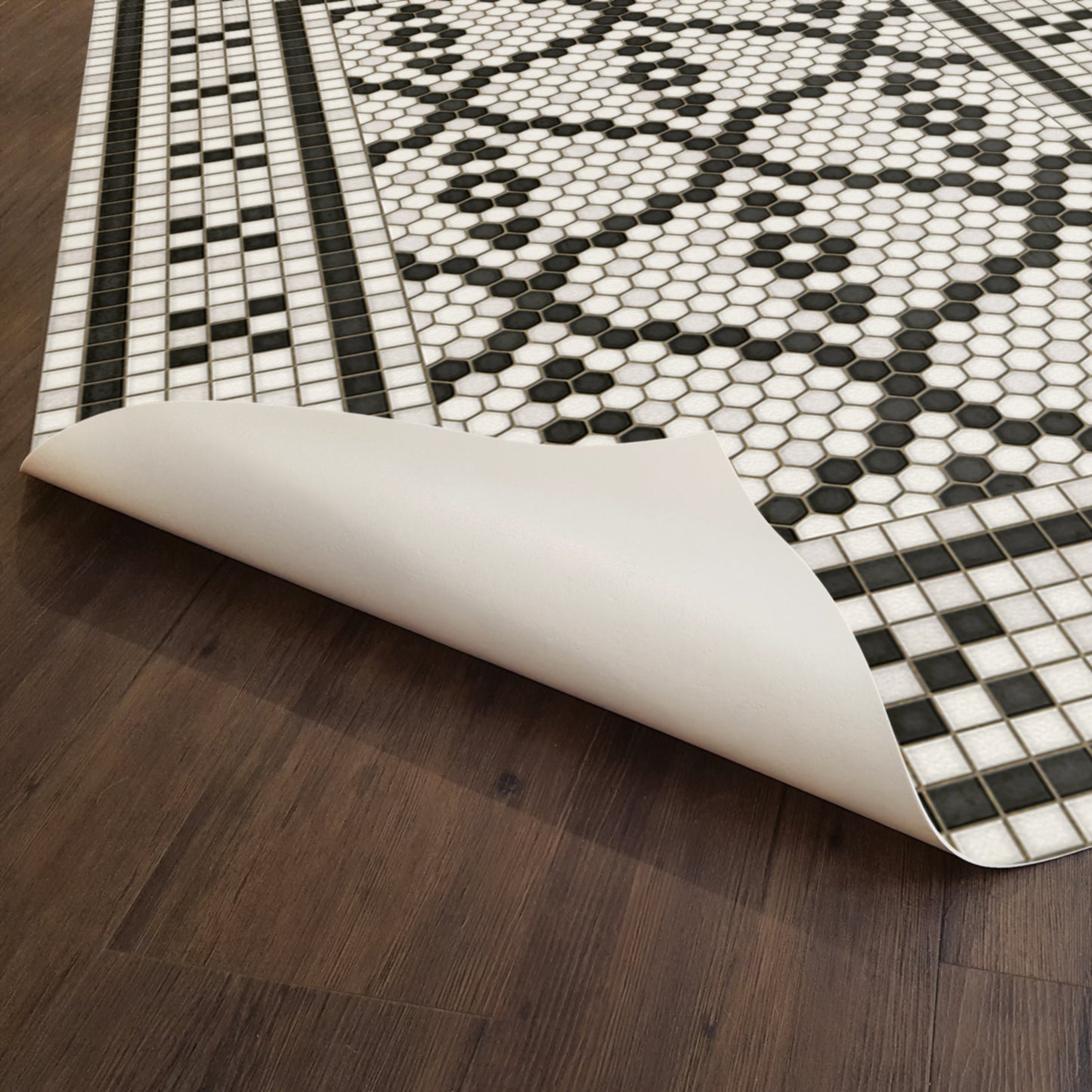 Vintage Vinyl Rug - Mosaic F - Queensboro Plaza