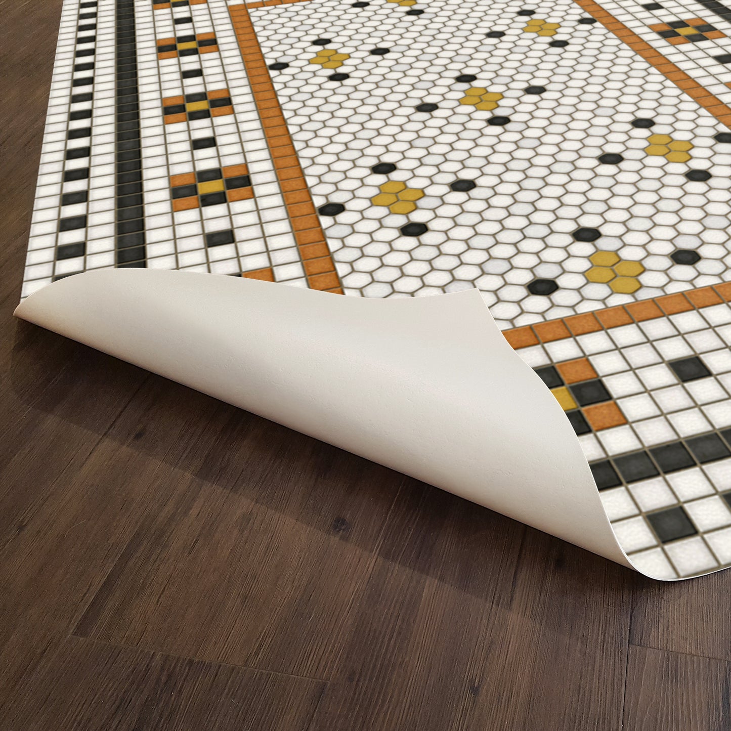 Vintage Vinyl Rug - Mosaic G - Rawson Street