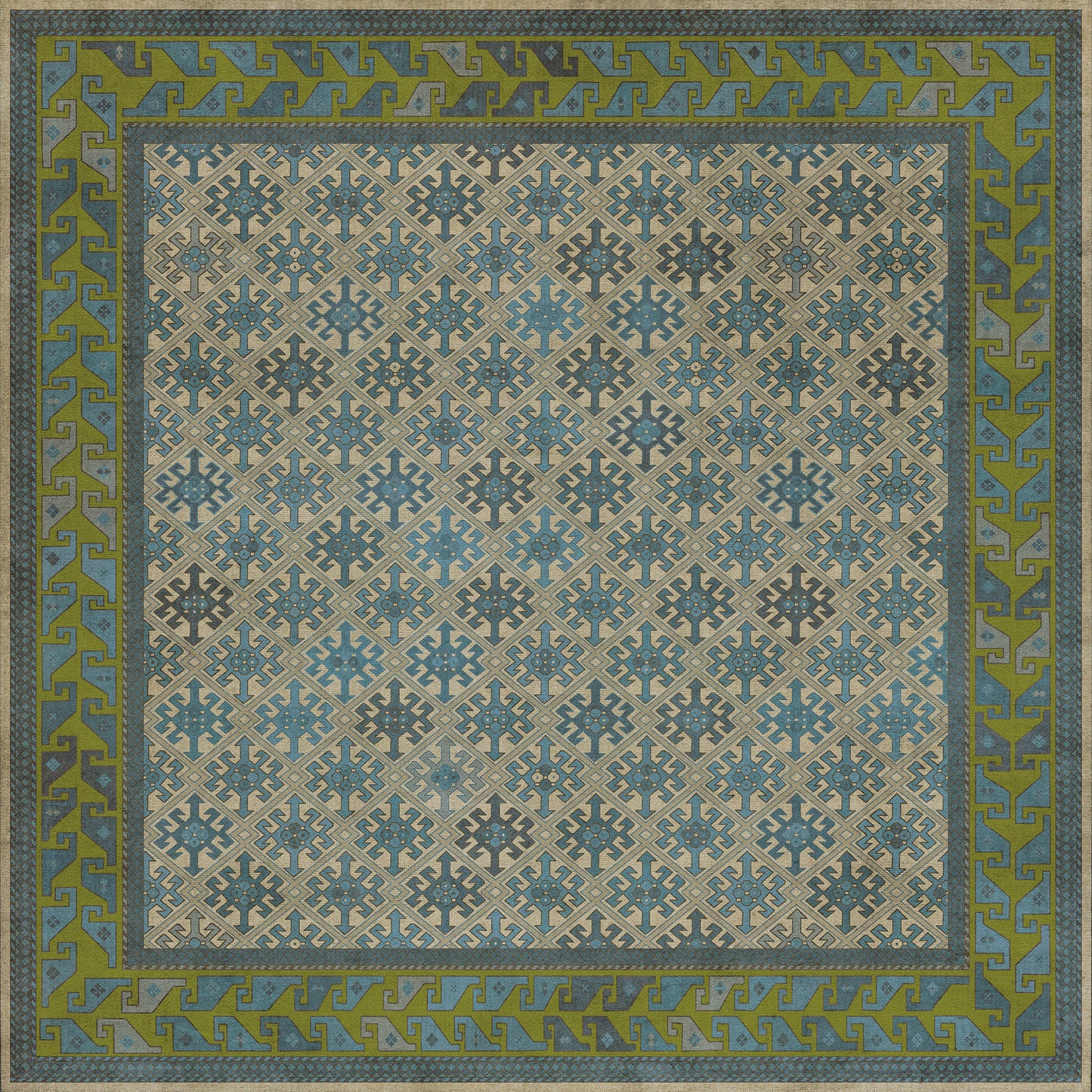 Vintage Vinyl Rug - Daghestan - Babki
