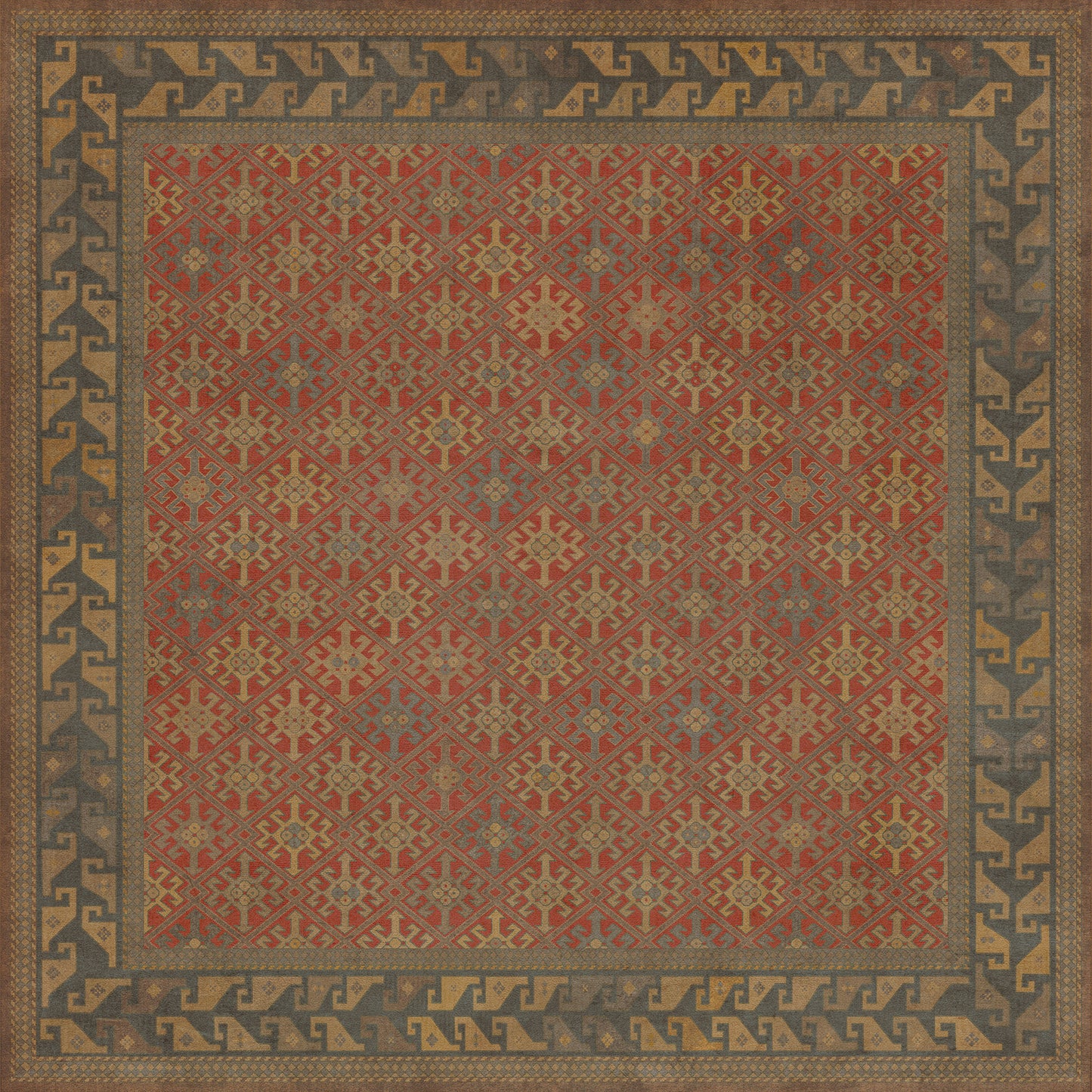 Vintage Vinyl Rug - Daghestan - Bazara Net