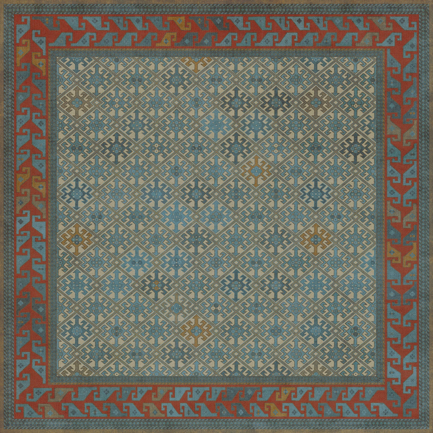 Vintage Vinyl Rug - Daghestan - Kruta