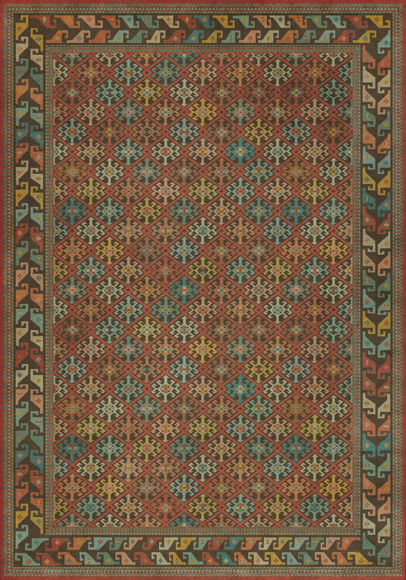 Vintage Vinyl Rug - Daghestan - Vedma