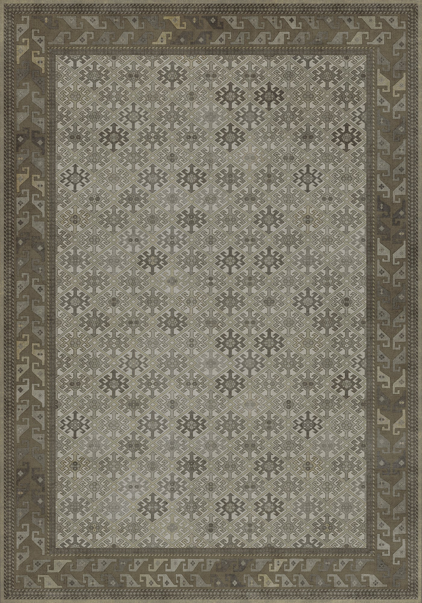 Vintage Vinyl Rug - Daghestan - Vokzal