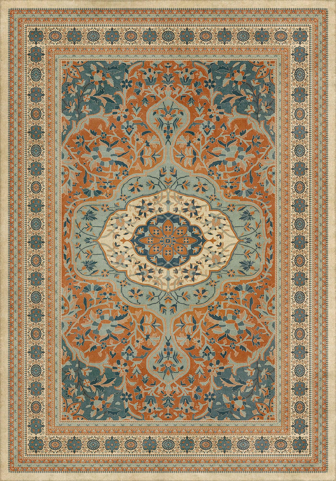 Vintage Vinyl Rug - Farahan - Ava