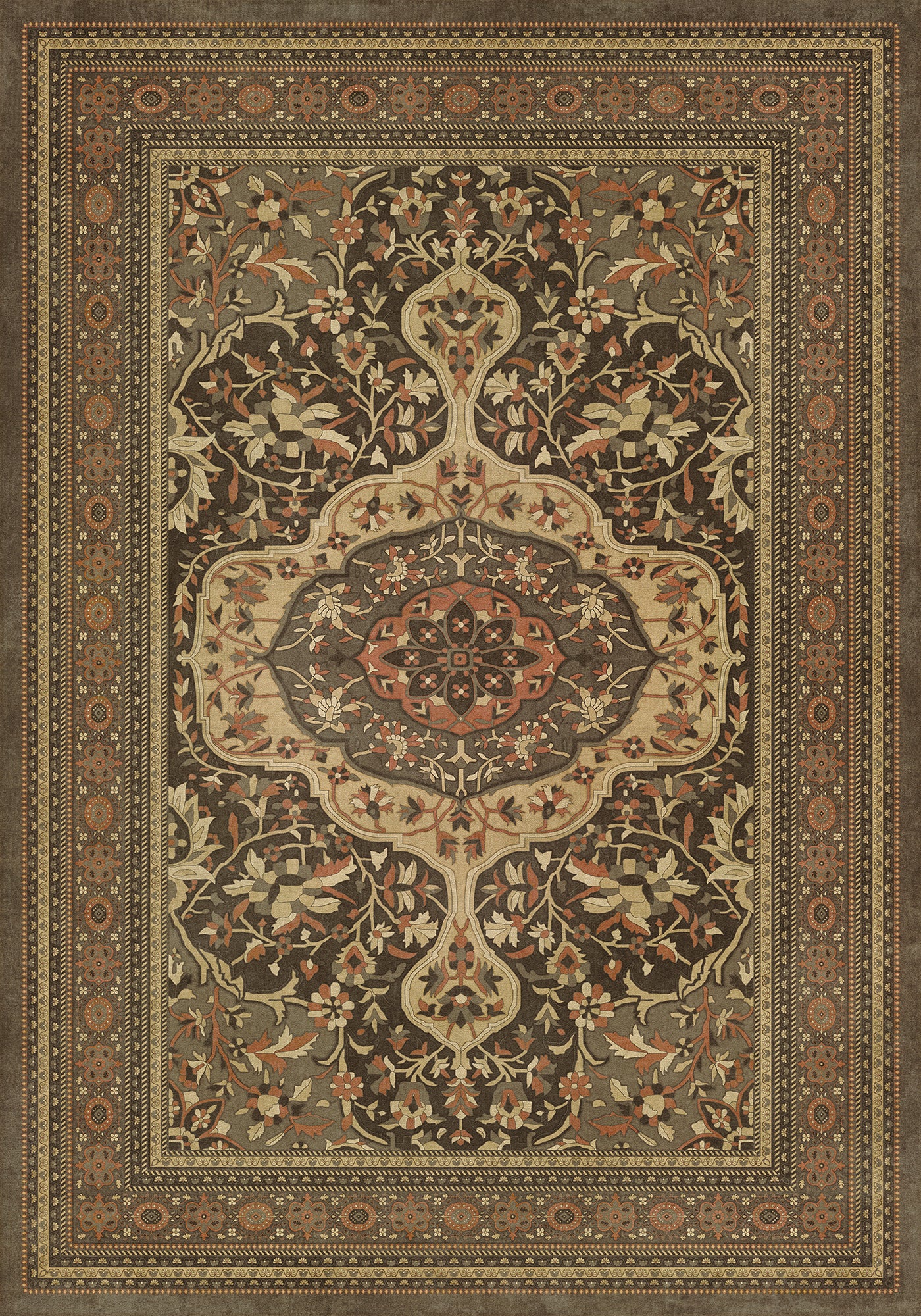 Vintage Vinyl Rug - Farahan - Azar