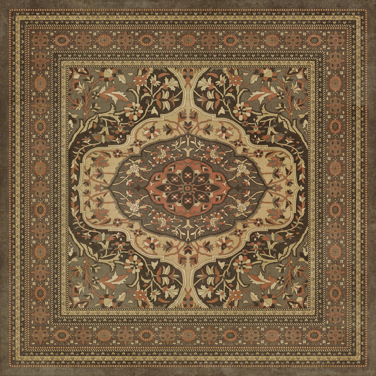 Vintage Vinyl Rug - Farahan - Azar