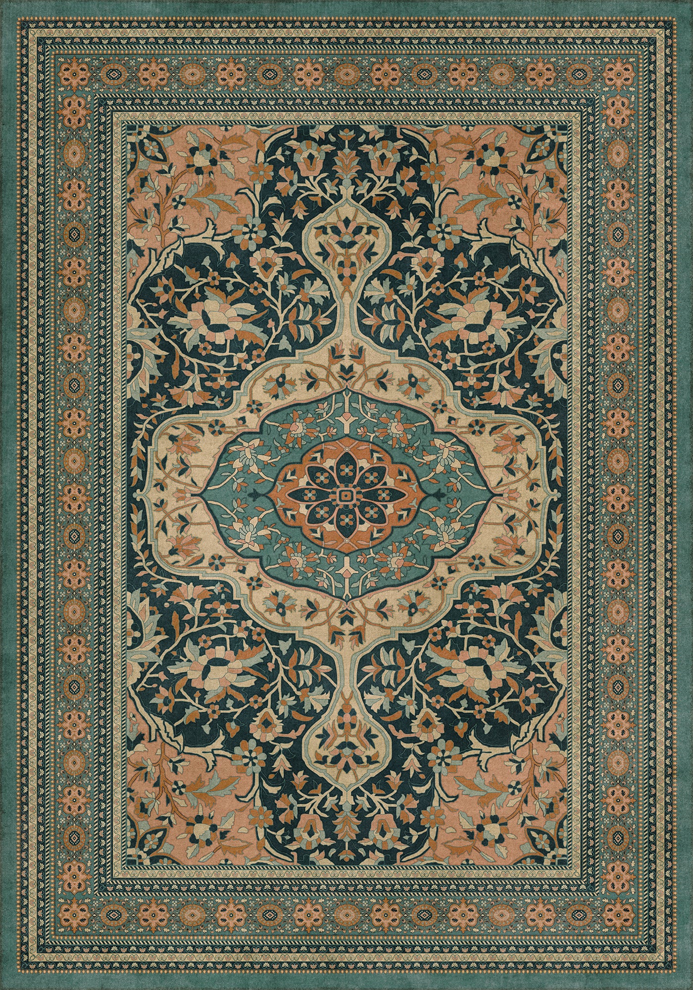 Vintage Vinyl Rug - Farahan - Ziba