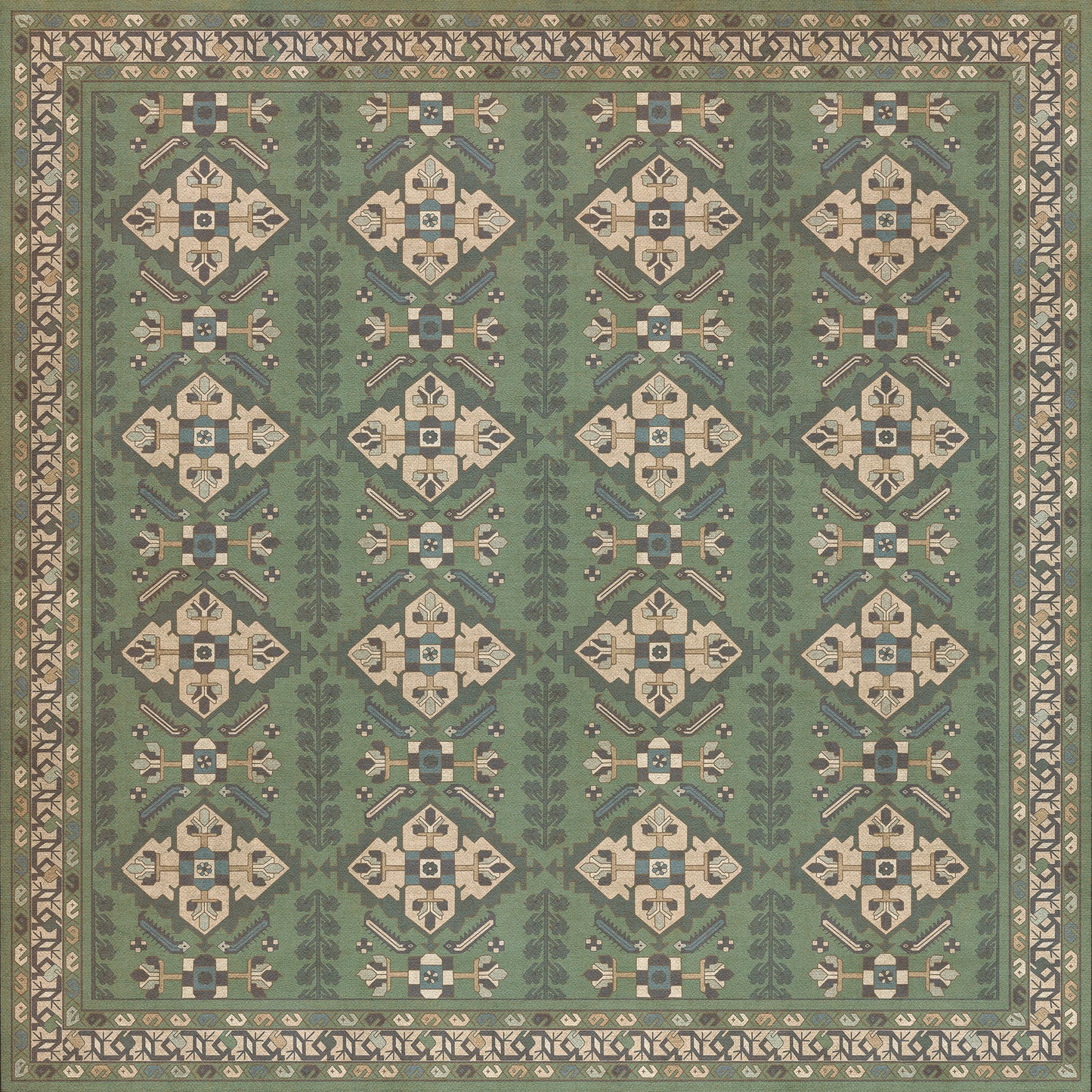 Vintage Vinyl Rug - Hamadan - Yakamoz