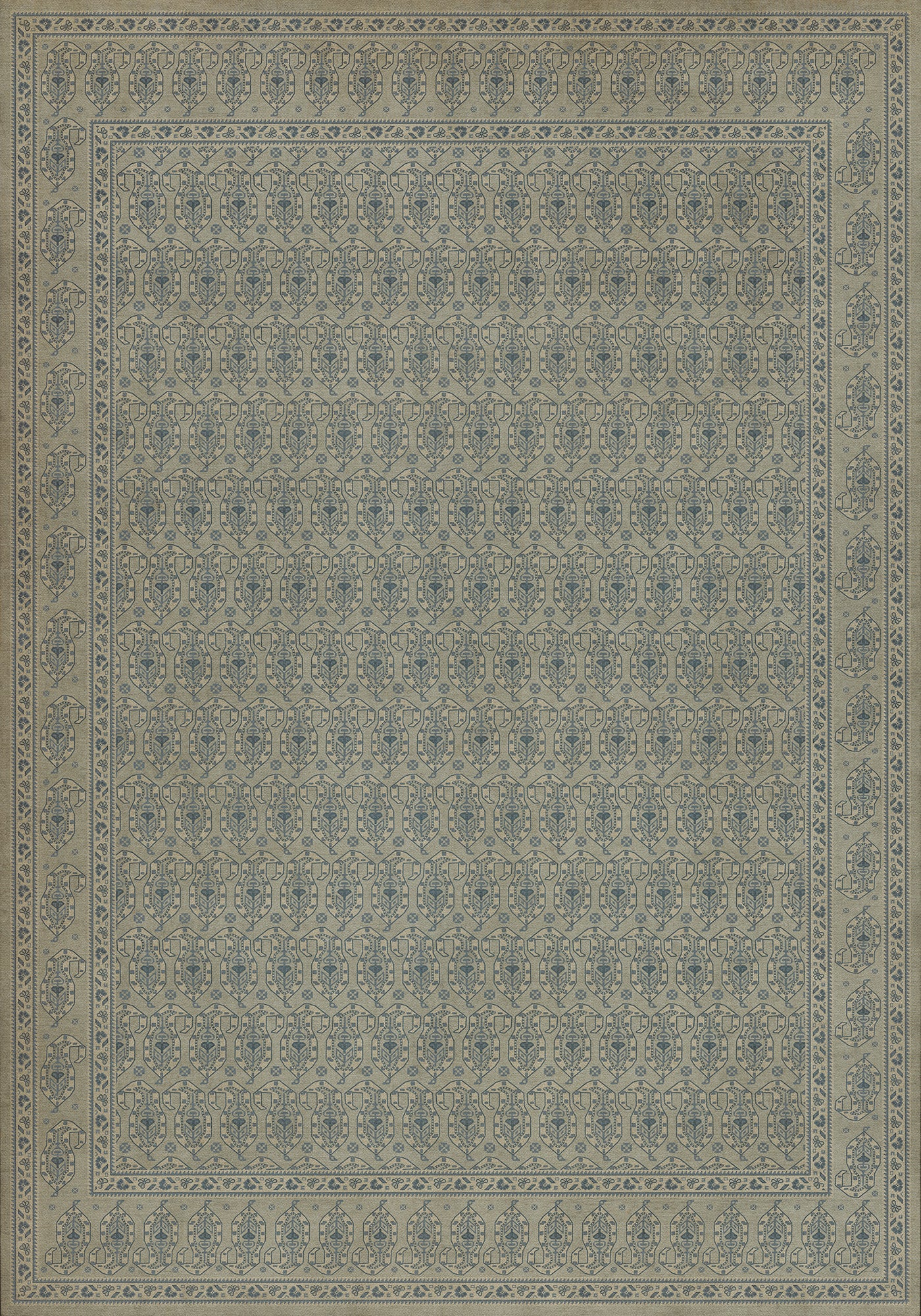 Vintage Vinyl Rug - Kintala - Albastru