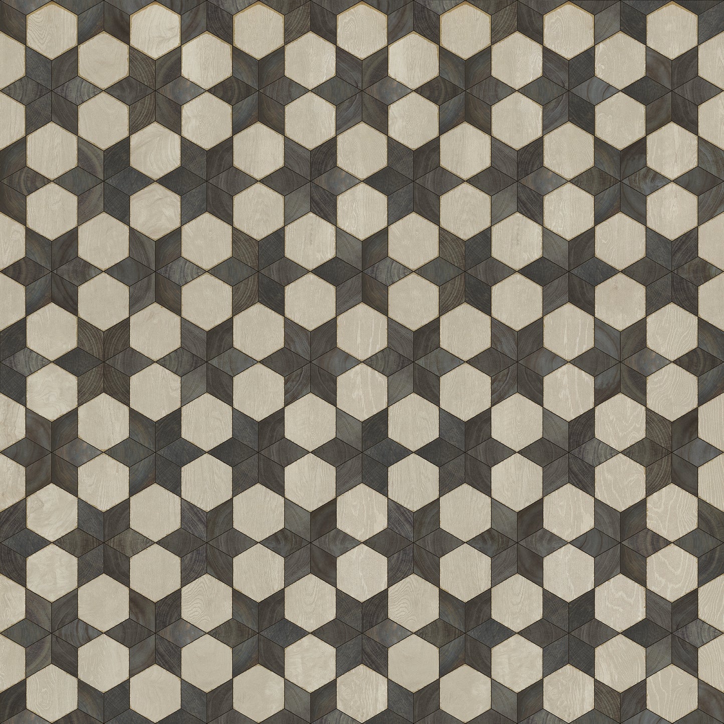 Vintage Vinyl Rug - Illuminated - Black Star