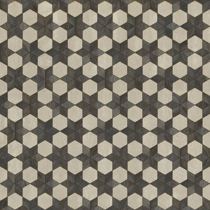 Vintage Vinyl Rug - Illuminated - Black Star