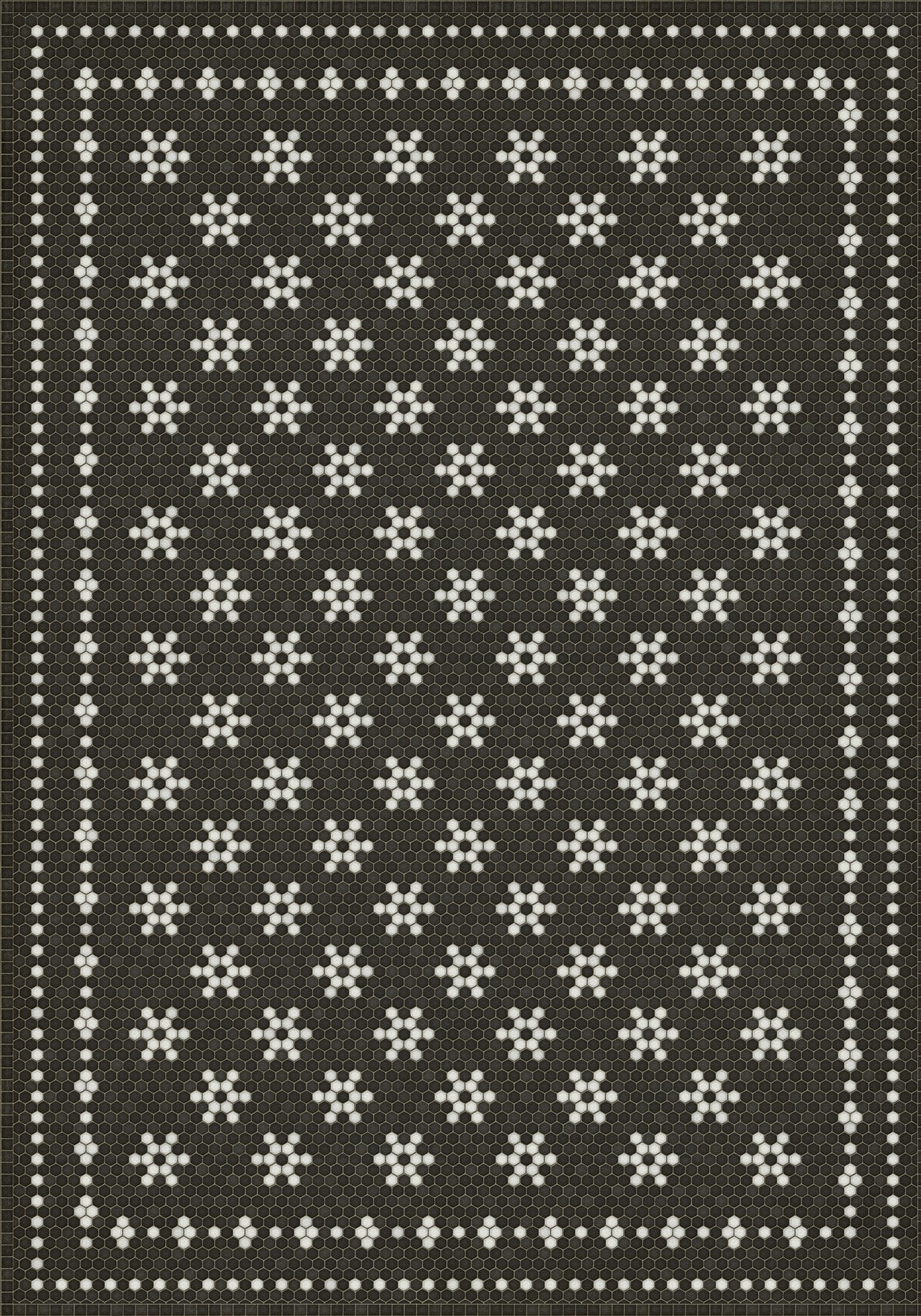 Vintage Vinyl Rug - Mosaic B - Belmont Park