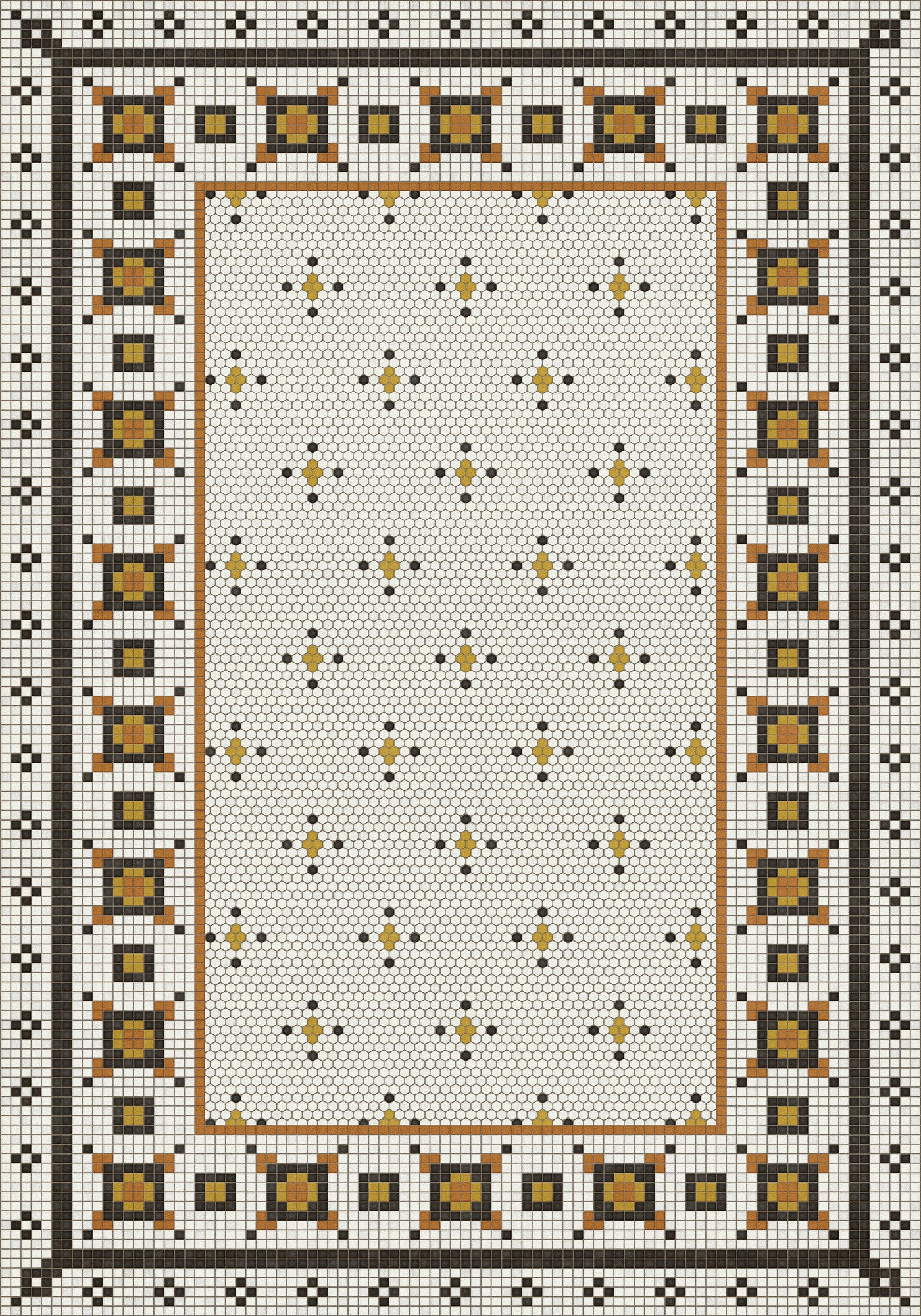 Vintage Vinyl Rug - Mosaic G - Rawson Street