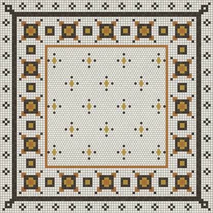 Vintage Vinyl Rug - Mosaic G - Rawson Street